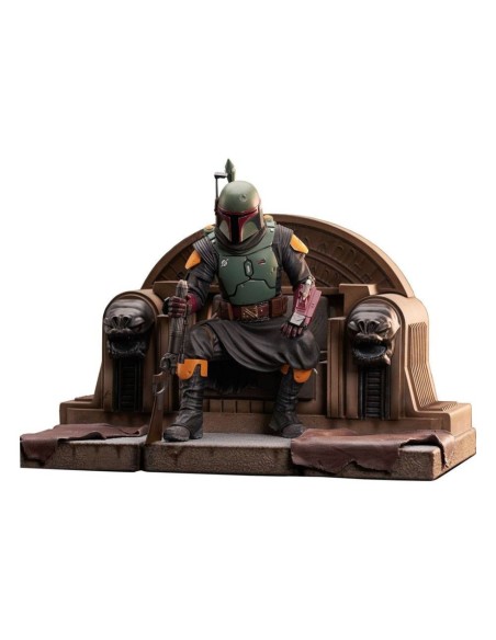 Star Wars: The Mandalorian Premier Collection 1/7 Boba Fett on Throne 24 cm - 1 - 