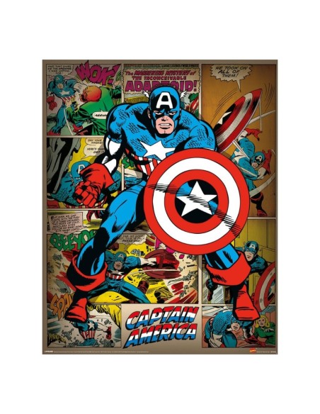 Marvel Comics Poster Pack Captain America Retro 40 x 50 cm (4)  Pyramid International