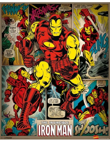 Marvel Comics Poster Pack Iron Man Retro 40 x 50 cm (4)  Pyramid International