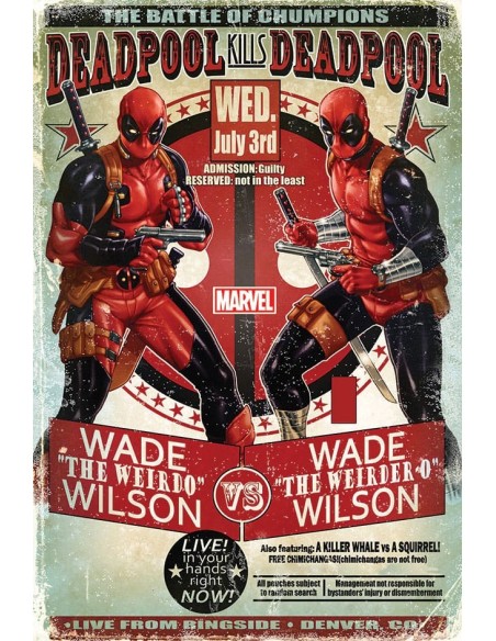 Marvel Poster Pack Deadpool Wade Vs Wade 61 x 91 cm (4)  Pyramid International