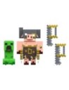 Minecraft Legends Action Figure 2-Pack Creeper vs Piglin Bruiser 8 cm  Mattel