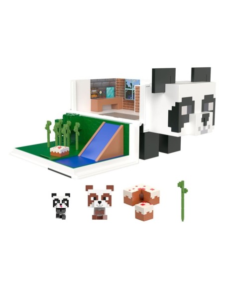 Minecraft Mob Head Minis Playset Panda Playhouse  Mattel