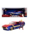 Marvel Hollywood Rides Diecast Model 1/24 1973 Ford Mustang Mach 1 with Captain Marvel Figure  Jada Toys