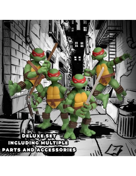 Teenage Mutant Ninja Turtles Action Figures Teenage Mutant Ninja Turtles Deluxe Set 8 cm  Mezco Toys