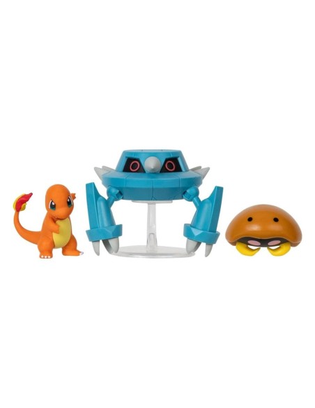 Pokémon Battle Figure Set Figure 3-Pack Kabuto, Charmander, Metang