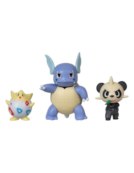 Pokémon Battle Figure Set Figure 3-Pack Togepi, Pancham, Wartortle  Jazwares