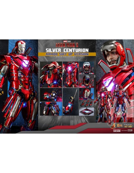 Iron Man 3 MMS618D43 Silver Centurion Armor Suit Up Version DieCast 1/6 32 cm