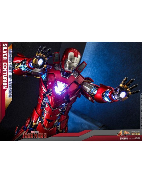 Iron Man 3 MMS618D43 Silver Centurion Armor Suit Up Version DieCast 1/6 32 cm
