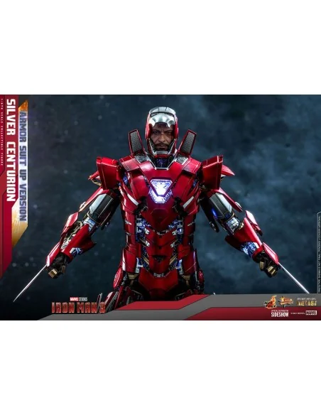 Iron Man 3 MMS618D43 Silver Centurion Armor Suit Up Version DieCast 1/6 32 cm