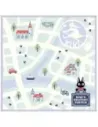 Studio Ghibli Mini Towel Kiki's Delivery Service City Map 25 x 25 cm  Marushin