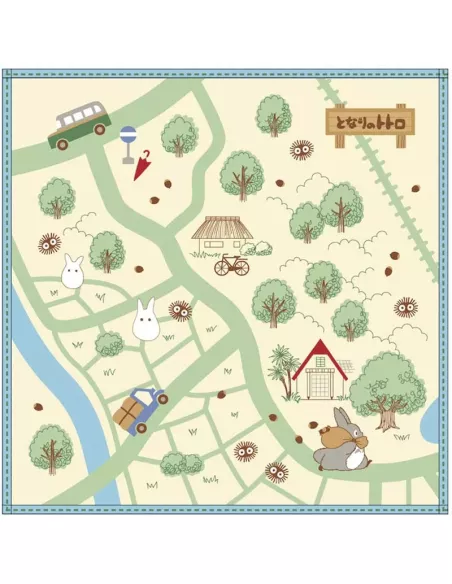 Studio Ghibli Mini Towel My Neighbor Totoro Hiking Map 25 x 25 cm  Marushin