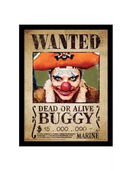 One Piece Collector Print Framed Poster Buggy Wanted