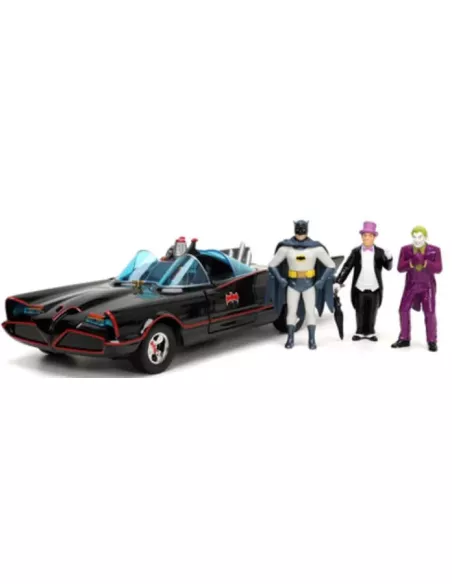 DC Comics Diecast Model 1/24 Batman 1966 Classic Batmobile Deluxe  Jada Toys