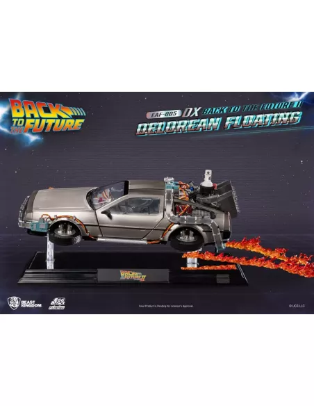 Back to the Future Egg Attack Floating Statue Back to the Future II DeLorean Deluxe Version heo EU Exclusive 20 cm  Beast Kingdom