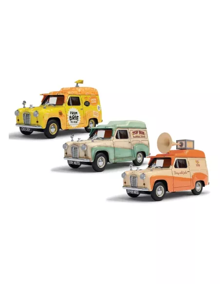 Wallace & Gromit Die Cast Model 1/43 Austin A35 Van Collection - Cheese Please!, Top Bun, Spick & Spanmobile  Corgi