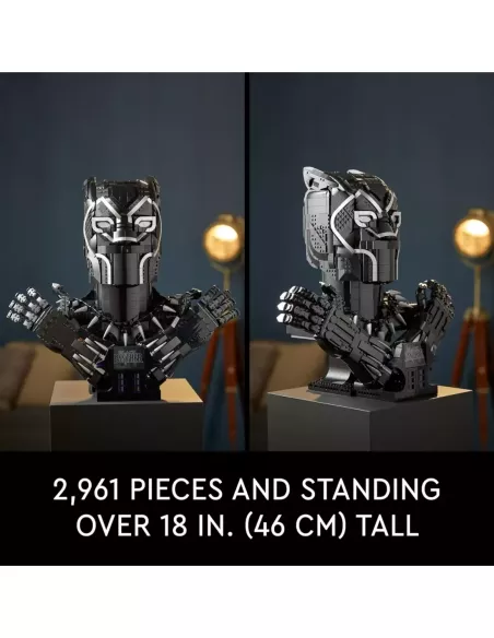 Black Panther Bust 76215 King T'Challa Wakanda 2961 pezzi