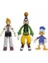 Kingdom Hearts Pippo Goofy Roxas and Donald Duck Paperino 3 Pack  Diamond Select