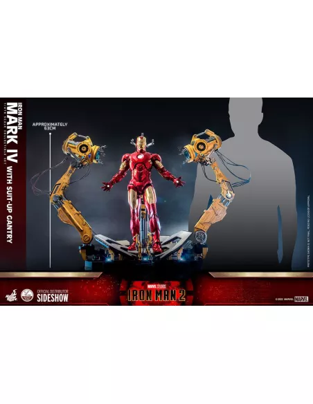 Iron Man Mark IV with Suit-Up Gantry 49 cm Quarter Scale