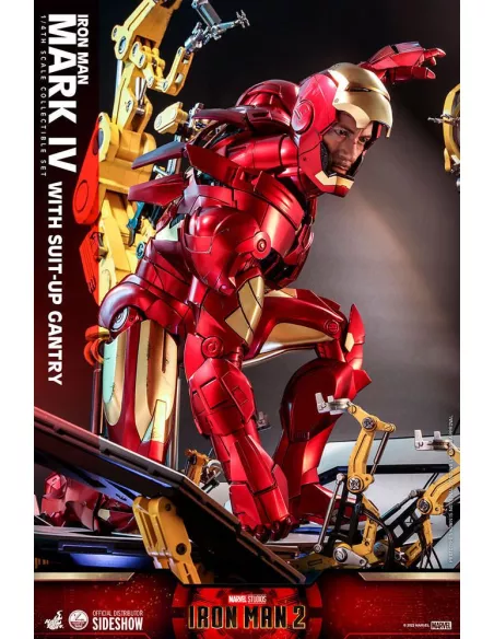 Iron Man Mark IV with Suit-Up Gantry 49 cm Quarter Scale