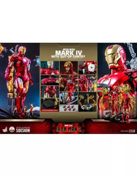 Iron Man Mark IV with Suit-Up Gantry 49 cm Quarter Scale