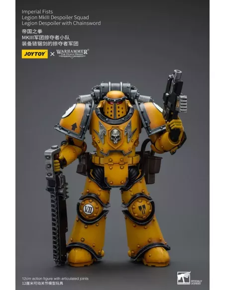 Warhammer The Horus Heresy Action Figure 1/18 Imperial Fists Legion MkIII Despoiler Squad Legion Despoiler with Chainsword 12 cm  Joy Toy (CN)