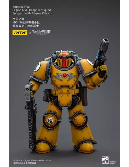 Warhammer The Horus Heresy Action Figure 1/18 Imperial Fists Legion MkIII Despoiler Squad Sergeant with Plasma Pistol 12 cm