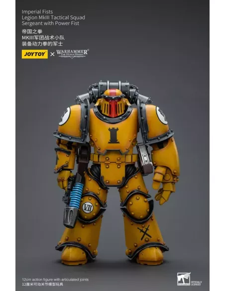 Warhammer The Horus Heresy Action Figure 1/18 Imperial Fists Legion MkIII Tactical Squad Sergeant with Power Fist 12 cm  Joy Toy (CN)