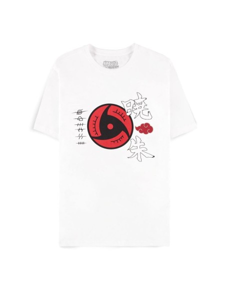 Naruto Shippuden T-Shirt Akatsuki Symbols White  Difuzed