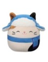 Squishmallows Plush Figure Cam the Brown and Black Calico Cat in Blue Scarf, Hat 12 cm  Jazwares