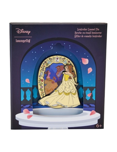 Disney Lenticular Enamel Pin Belle (Beauty and the Beast) 8 cm  Loungefly