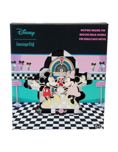 Disney Moving Enamel Pin Mickey & Minnie Date Night 8 cm