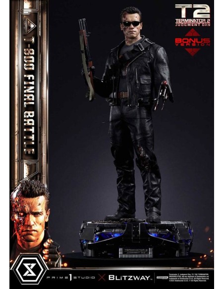 Terminator 2 Museum Masterline Series Statue 1/3 T-800 Final Battle Deluxe Bonus Version 75 cm  Prime 1 Studio