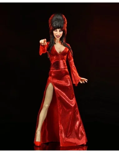 Elvira Mistress of the Dark Clothed Red Fright and Boo 20 cm