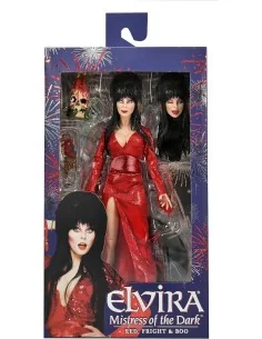 Elvira Mistress of the Dark Clothed Red Fright and Boo 20 cm