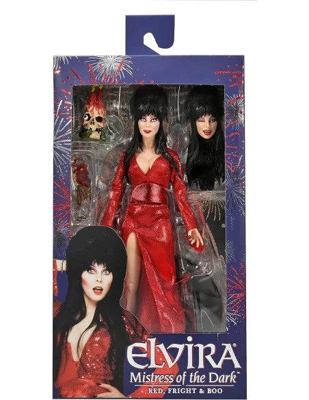 Elvira, Mistress of the Dark Clothed Action Figure Red, Fright, and Boo 20 cm