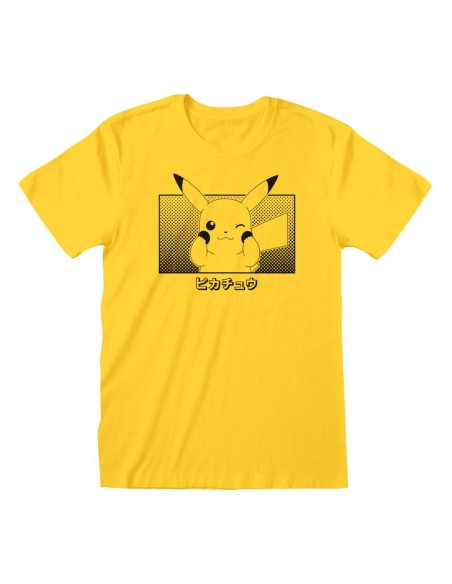 Pokemon T-Shirt Pikachu Katakana  Heroes Inc