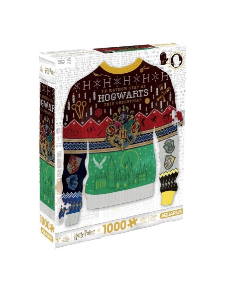 Harry Potter Jigsaw Puzzle Ugly Christmas Sweater Hogwarts (1000 pieces)  Aquarius
