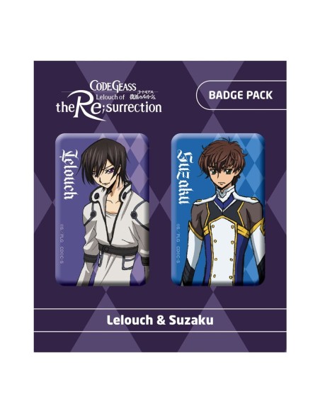 Code Geass Lelouch of the Re:surrection Pin Badges 2-Pack Lelouch & Suzaku  POPbuddies