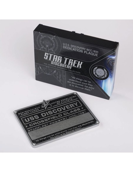 Star Trek Discovery Starship Diecast Mini Replicas Discovery Plaque  Eaglemoss Publications Ltd.