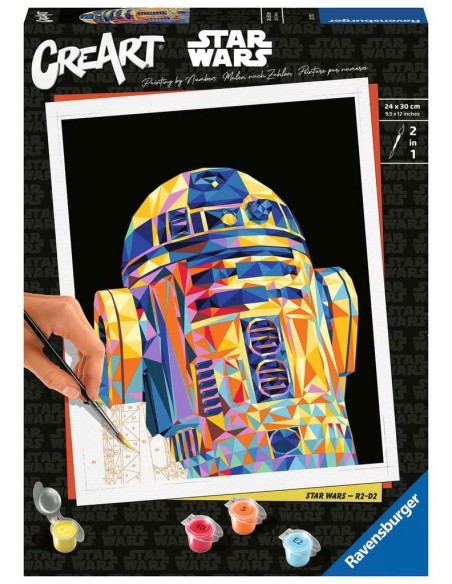 Star Wars CreArt Paint by Numbers Painting Set R2-D2 24 x 30 cm  Ravensburger