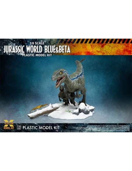 Jurassic World Plastic Model Kit 1/8 Dominion Velociraptor Blue & Beta 40 cm