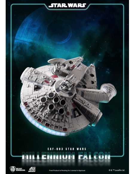 Star Wars Egg Attack Floating Model with Light Up Function Millennium Falcon 13 cm  Beast Kingdom Toys