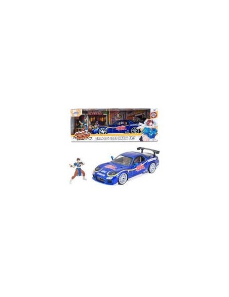 Street Fighter Diecast Model 1/24 1993 Mazda RX7 Chun-Li  Jada Toys