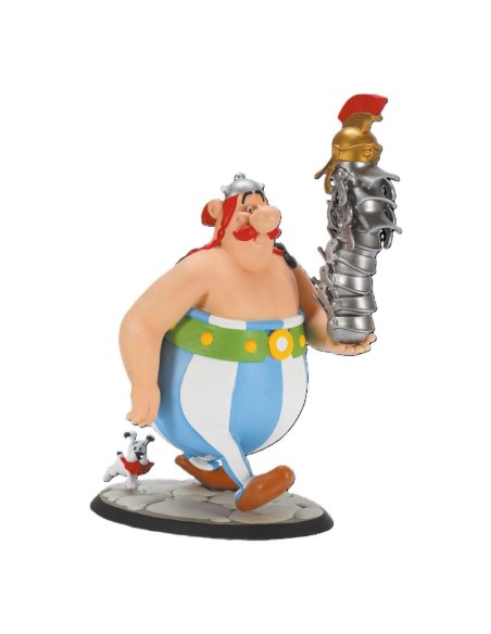 Asterix Statue Obelix Stack of Helmets and Dogmatix 21 cm  PLASTOY