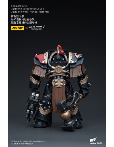 Warhammer The Horus Heresy AF 1/18 Sons of Horus Justaerin Terminator Squad Justaerin with Thunder Hammer 12 cm