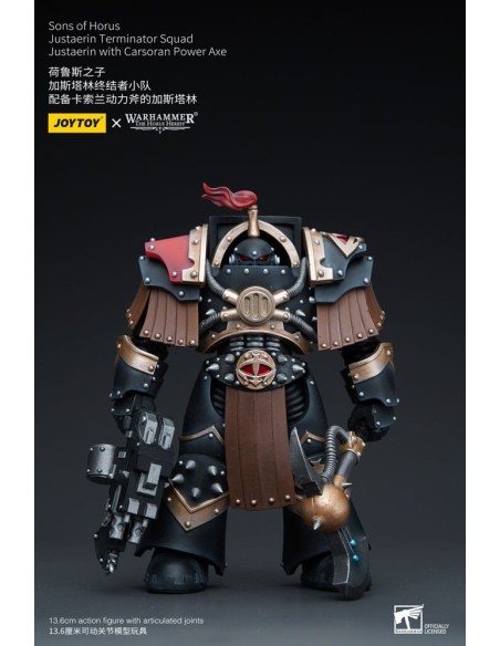 Warhammer The Horus Heresy AF 1/18 Sons of Horus Justaerin Terminator Squad Justaerin with Carsoran Power Axe 12 cm