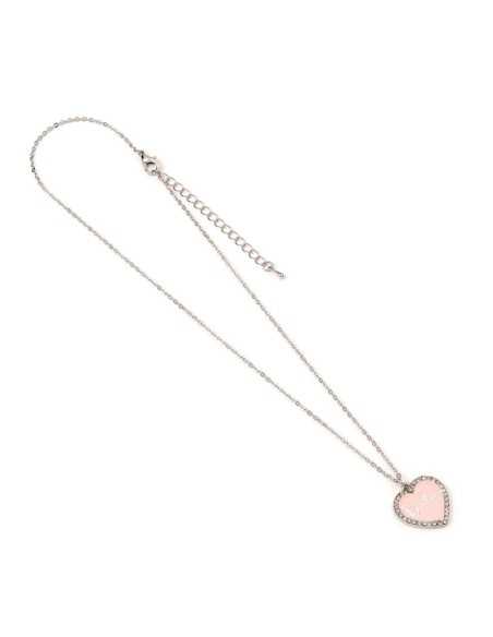 Barbie Pendant & Necklace Pink Heart Crystal