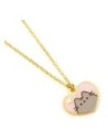 Pusheen Pendant & Necklace Pink and Gold Heart  Carat Shop, The