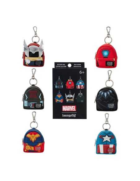 Marvel by Loungefly Keychains Avengers Mini Backpack Blind Box Assortment (12)  Loungefly