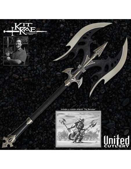 Kit Rae Swords of the Ancients Replica 1/1 Black Legion Battle Axe 89 cm  United Cutlery